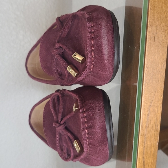 Michael Kors Burgundy suede boat shoes loafers 6 - Picture 4 of 9